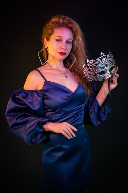 Elegant masquerade ball with guests in formal attire and decorative masks