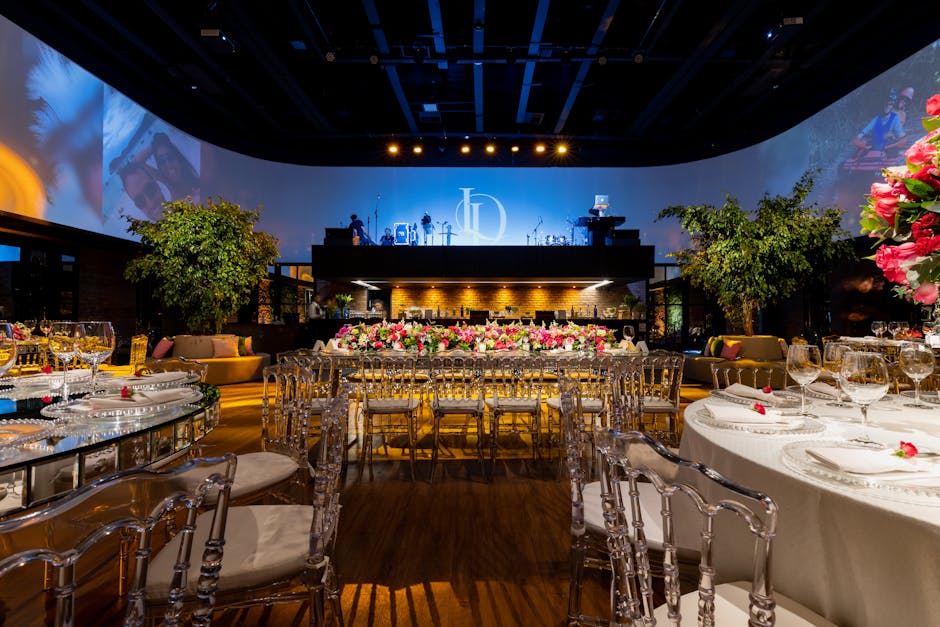 Luxury entertainment venue interior with elegant lighting and modern design
